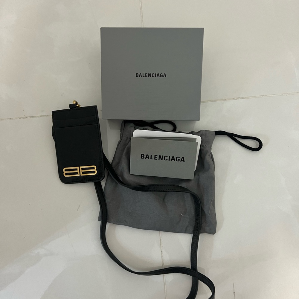 Balenciaga Gossip Card Holder with Strap - Picture 10 of 13